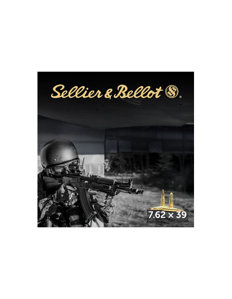 Sellier & Bellot - Boite de 50 cartouches 7,62x39mm  124 grains FMJ