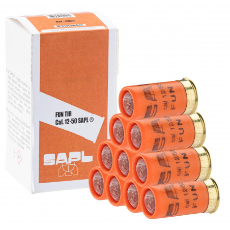 10 cartouches Gomm cogne balle caoutchouc cal. 12/50