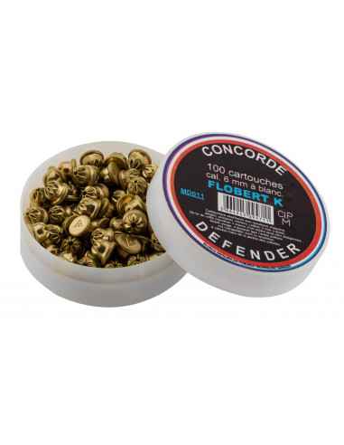 CONCORDE DEFENDER - Boite de 100 cartouches à Blanc 6mm Flobert - Effaroucheur