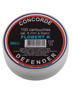 CONCORDE DEFENDER - Boite de 100 cartouches à Blanc 6mm Flobert - Effaroucheur 2