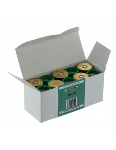 10 cartouches Gomm cogne chevrotine caoutchouc cal. 12/50 2