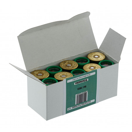 10 cartouches Gomm cogne chevrotine caoutchouc cal. 12/50