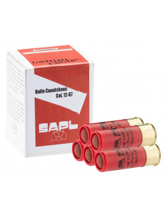 5 cartouches Gomm cogne balle caoutchouc cal. 12/67