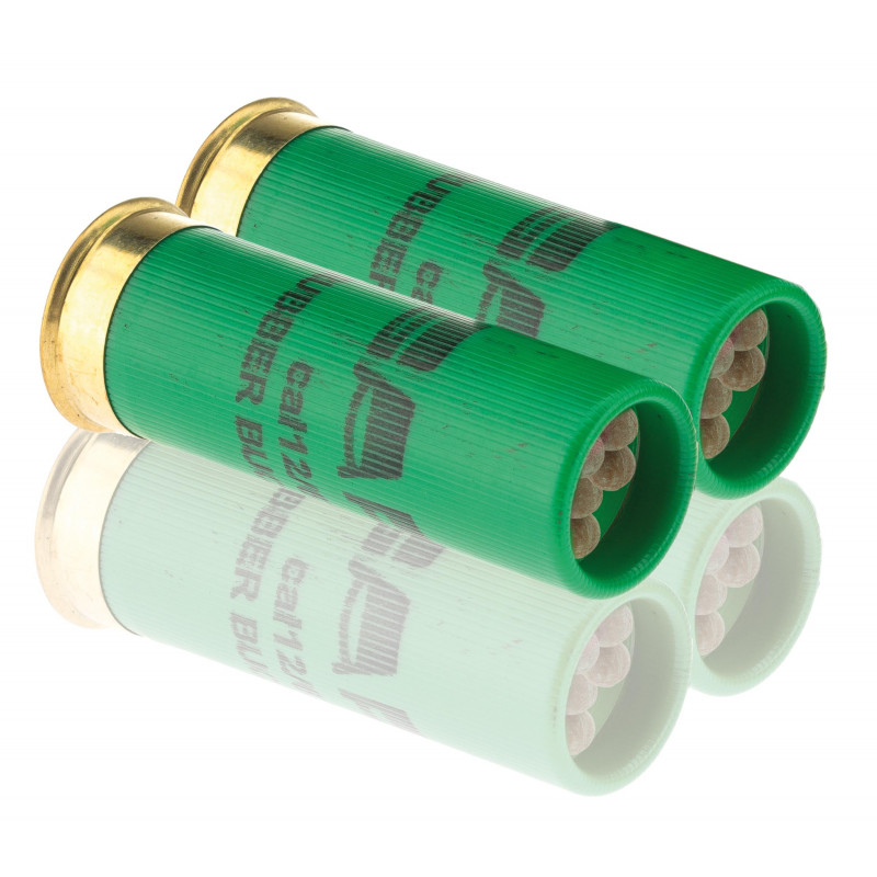 5 cartouches Gomm cogne chevrotine caoutchouc cal. 12/67