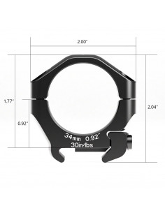 ARKEN OPTICS - Paire de Collier Halo Ti 34 mm BAS Weaver/Picatinny 2