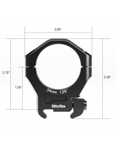 ARKEN OPTICS - Paire de Collier Halo Ti 34 mm MEDIUM Weaver/Picatinny 2