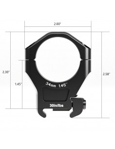 ARKEN OPTICS - Paire de Collier Halo Ti 34 mm HAUT Weaver/Picatinny 2