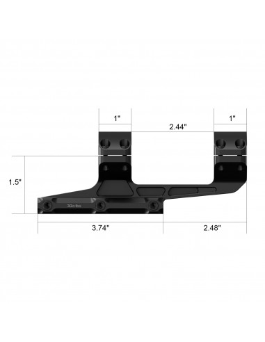 ARKEN OPTICS - Montage Cantilever Picatinny dia. 30 mm - 0 MOA