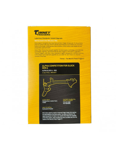 Détente Timney Alpha Glock Gen 6 – Trigger compétition 3 lbs