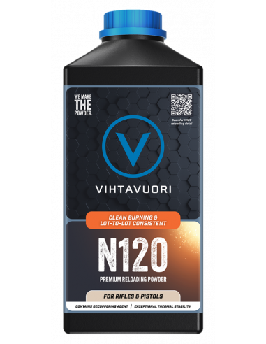 Poudre Vihtavuori N120 1Kg – Rechargement carabine petit calibre