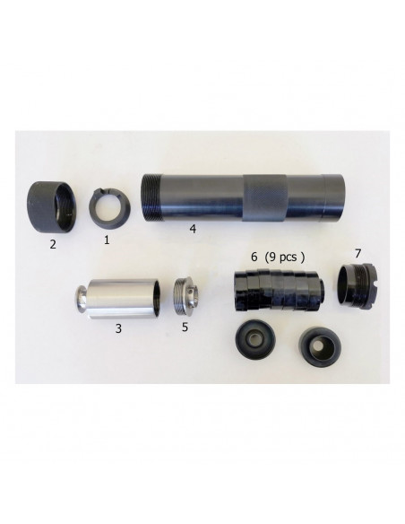 TELEOPTIK - Réducteur de son / Silencieux pour M05 E3 / AKM / AK-47 Cal. 7,62mm Taraudé M14X1L