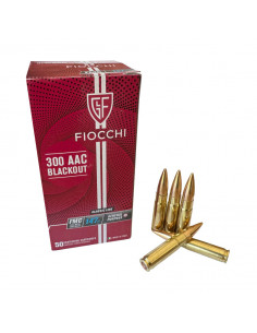 FIOCCHI - 50 Cartouches 300 AAC Blackout Munitions Ogive FMJ 147 Gr 2