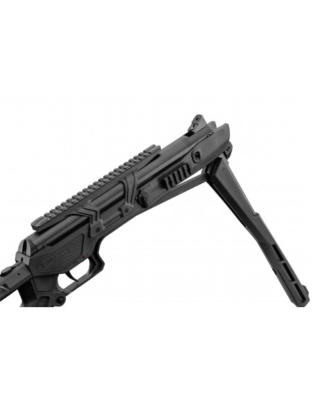 BLACK BUNKER - Carabine à Air Comprimé Pliante BM8 Noir Cal. 4,5mm - 19,9 joules
