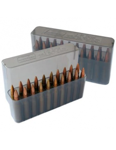 MTM - Boite Rangement 20 Cartouches Munitions J-20-L Large ( 308 Win. / 6,5 Creedmoor ... ) - GRIS 2