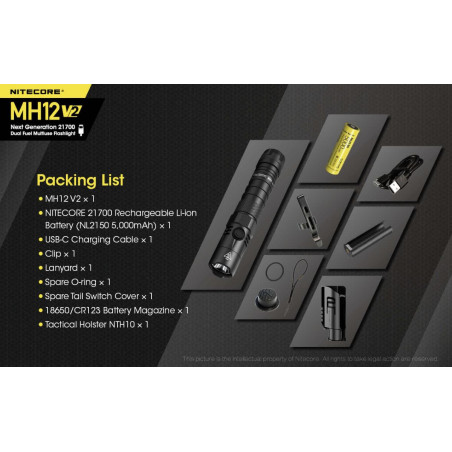NITECORE - Lampe Multitask Hybrid 12 V2 1200Lm