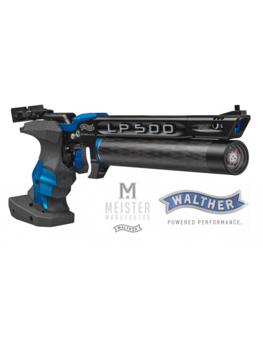 Walther - Pistolet Match 4,5mm LP500-M Edition Meister Manufaktur Blue Détente Mécanique Bleu Droitier Taille M & L