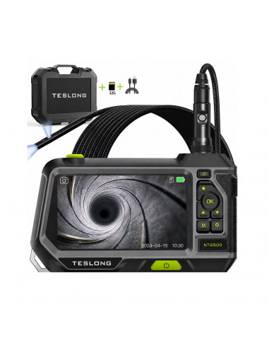 TESLONG NTS500 Borescope Endoscope pour Canon d'Arme HD 1080P - Écran LCD 5" USB-C