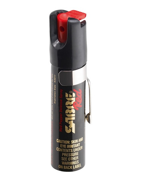 SABRE – Aérosol de défense compact 2-en-1 avec clip 23,7 mL – Spray au piment + Marquage UV