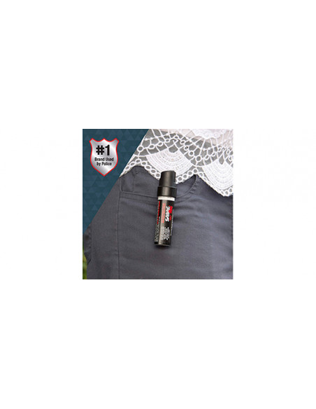 SABRE – Aérosol de défense compact 2-en-1 avec clip 23,7 mL – Spray au piment + Marquage UV