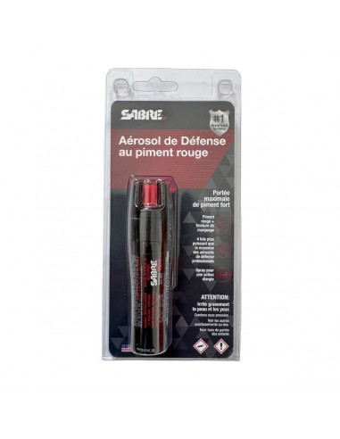 SABRE – Aérosol de défense compact 2-en-1 avec clip 23,7 mL – Spray au piment + Marquage UV