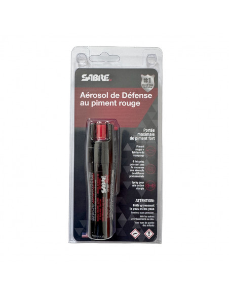 SABRE – Aérosol de défense compact 2-en-1 avec clip 23,7 mL – Spray au piment + Marquage UV
