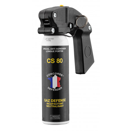 Bombe aérosol GAZ CS 80 - 100ml avec poignée