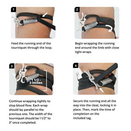 Garrot Tourniquet Rapide RATS Noir