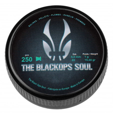 THE BLACKOPS SOUL - 250 Plombs Tête Plate Cal. 5,5mm