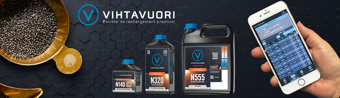 Poudres Premium Vihtavuori &agrave; Brest